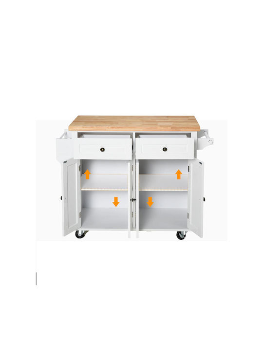Dulap De Bucătărie De Pardoseală Alb 111x44.5x82.5cm