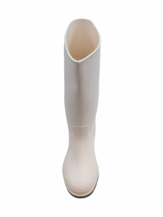 Dunlop Pricemastor 380BV Non-Slip Work Wellies Knee White