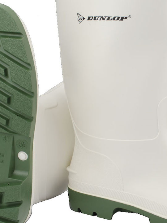 Dunlop Pricemastor 380BV Non-Slip Work Wellies Knee White