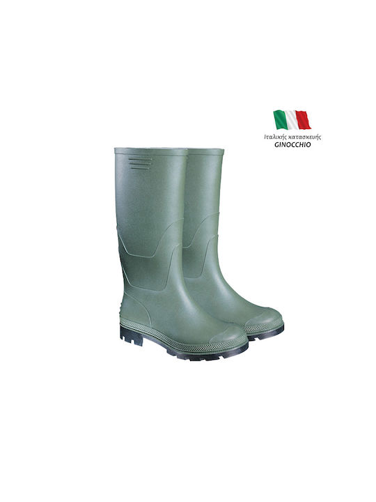 Ginocchio Non-Slip Work Wellies Knee Green