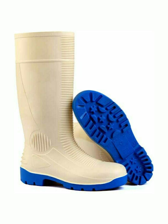 Dikamar Administrator Non-Slip Work Wellies Knee White
