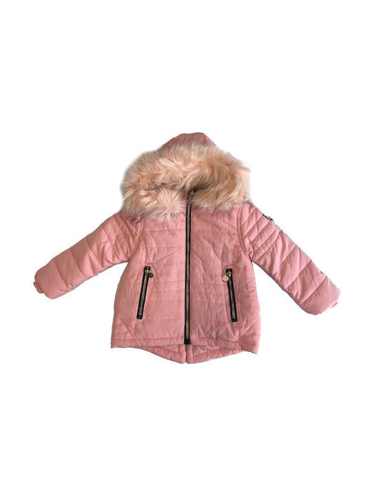 Joyce Kids Parka short Hooded Pink