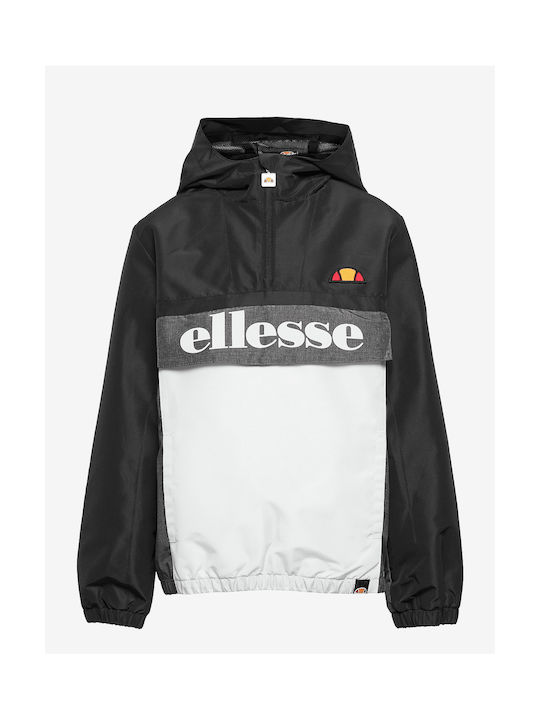 Ellesse Kids Sports Jacket short Windproof Hooded Black Garinos