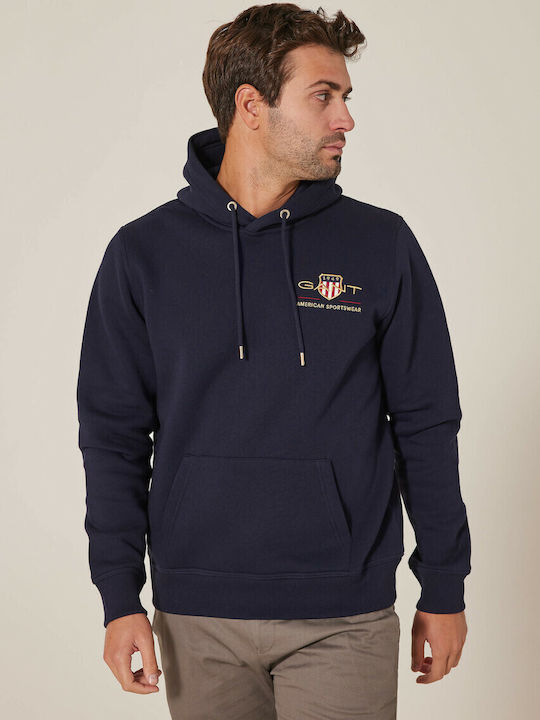 Archive Shield Sweatshirt with Hood Navy