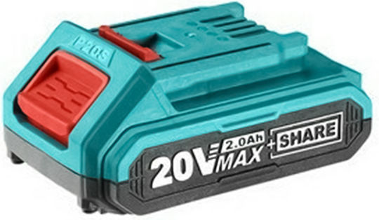 Total Brushless Impact Wrench Battery 20V 2x2Ah with Socket 1/2"