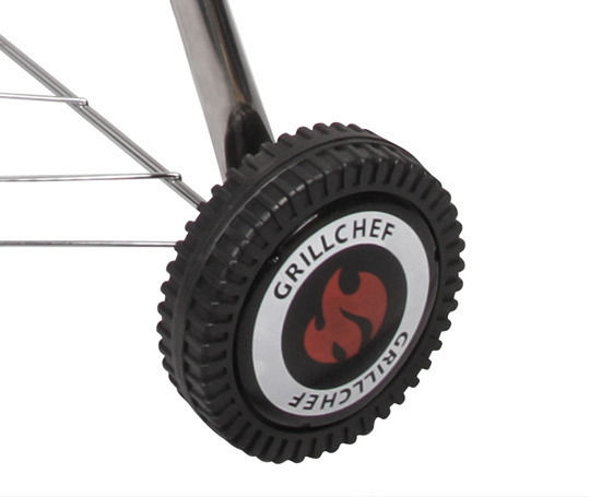 Grill Chef Kettle Grătar cu Cărbuni Cazan cu Capac și Termometru 53.5cmx53.5cm