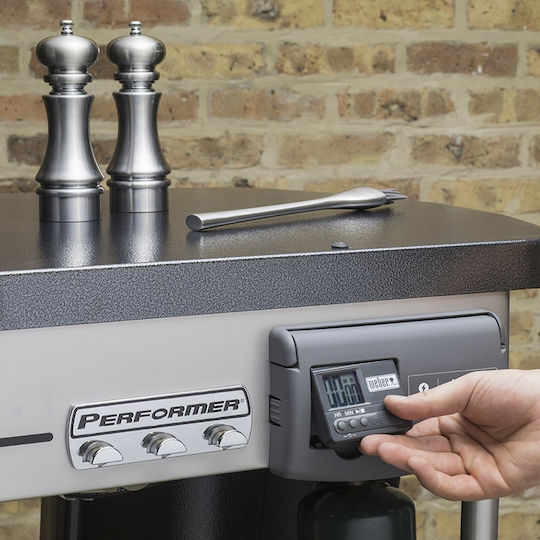 Weber Performer Deluxe GBS Неръждаема Барбекю на Въглища Котел с Капак и Термометър 101x101см