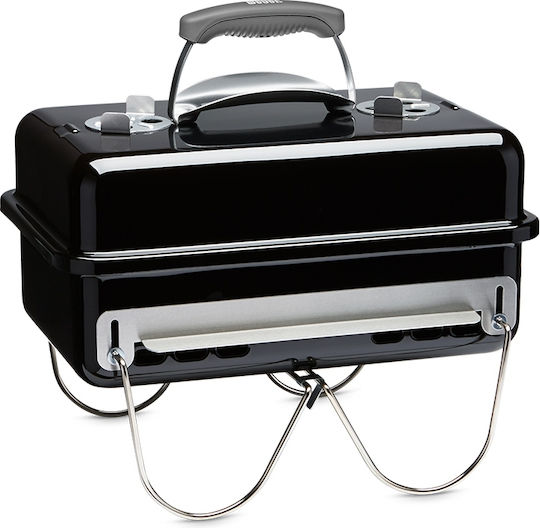Weber Go Anywhere Stainless steel Portable Charcoal Grill with Lid 42cmx26cm