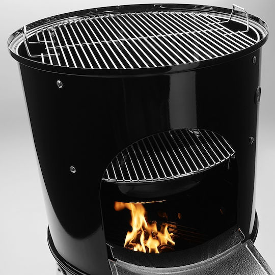 Weber Smokey Mountain Stainless steel Charcoal Grill with Lid and Thermometer 47cmx47cm