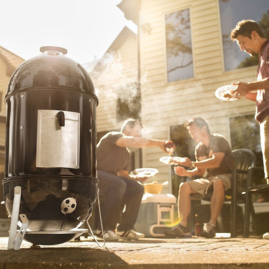 Weber Smokey Mountain Stainless steel Charcoal Grill with Lid and Thermometer 47cmx47cm