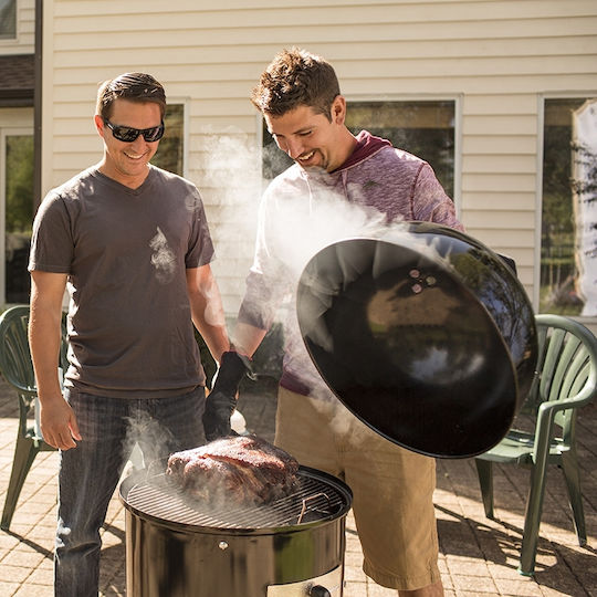Weber Smokey Mountain Stainless steel Charcoal Grill with Lid and Thermometer 47cmx47cm