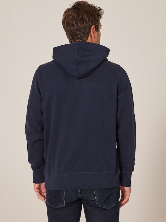Neville Men's Sweatshirt with Hood and Pockets Navy Blue