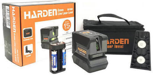 Harden Γραμμικό Αλφάδι Laser Πράσινης Δέσμης 1.5V με Εύρος Εργασίας 15m