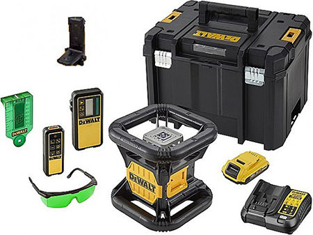 DEWALT DCE079D1G Αυτορυθμιζόμενο Περιστροφικό Αλφάδι Laser Πράσινης Δέσμης 18V με Εύρος Εργασίας 76m