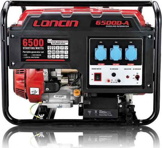 Loncin LC 6500D-A (Battery) Generator Gasoline Four-stroke with Handle and Maximum Power 6.5kVA
