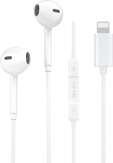 WK Y19 Earbuds Handsfree with Lightning Connector White