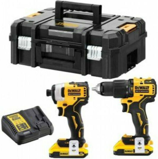DEWALT DCK2111L2T Set Bohrschrauber & Schlagschraubendreher Brushless 12V mit 2 Batterien 3Ah und Hülle