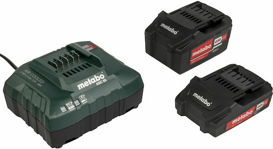 Metabo Combo Set 2.5.2 Σετ Δράπανο & Δραπανοκατσάβιδο 18V με 2 Μπαταρίες 2Ah - 4Ah και Θήκη