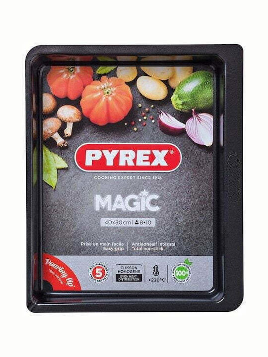 Pyrex Magic Tăvi de copt Rectangular Aluminiu cu Strat Antiaderent 35x43cm