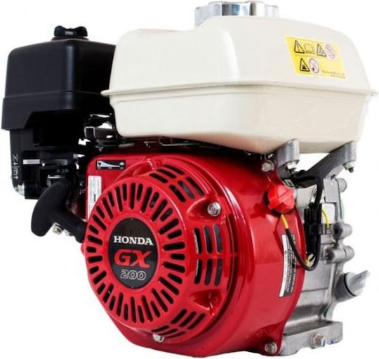 Honda GX 200 Gasoline Engine 4 Stroke 196cc 6.5hp Maximum Revolutions 3600rpm Horizontal Axis with Cone and Starter (Tank 3.1lt)