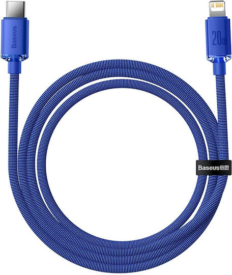 Baseus Crystal Shine Braided USB-C to Lightning Cable 20W Blue 1.2m (CAJY000203)