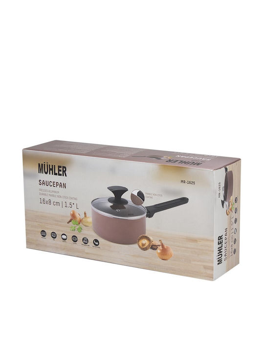 Muhler Κατσαρολάκι Γάλακτος από Αλουμίνιο 1.5lt / 16cm