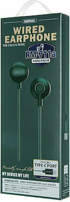 Remax RM-711a Earbuds Handsfree with USB-C Connector Green