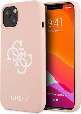 Guess 4G Logo Silicone Back Cover Pink (iPhone 13)