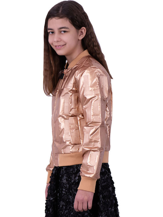 Kids' Bomber Short Gold