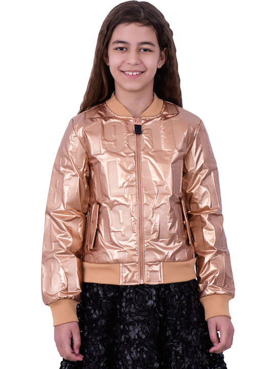 Kids' Bomber Short Gold