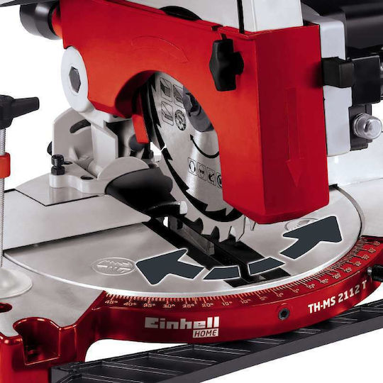 Einhell TH-MS 2112 T Φαλτσοπρίονο Ρεύματος Δύο Εργασιών με Ισχύ 1200W & Δίσκο Κοπής Διαμέτρου 210mm