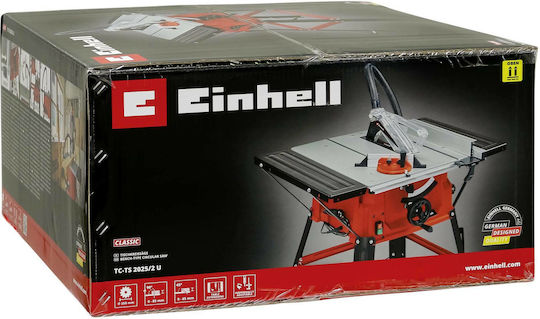 Einhell TC-TS 2025/2 U Δισκοπρίονο Πάγκου με Ισχύ 2000W, Οδηγό Laser, Δίσκο Κοπής Διαμέτρου 250mm & Ταχύτητα Κοπής 5000rpm