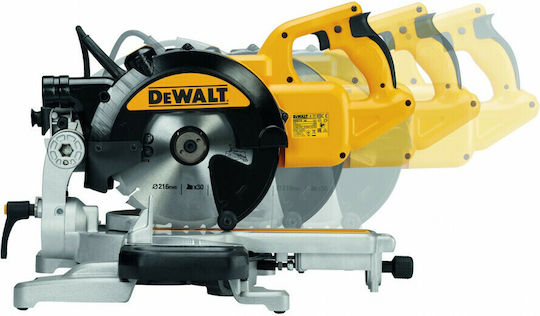 Dewalt Miter Saw Electric Sliding with Power 1400W, Laser Guide, Cutting Disc Diameter 216mm & Cutting Speed 4500rpm