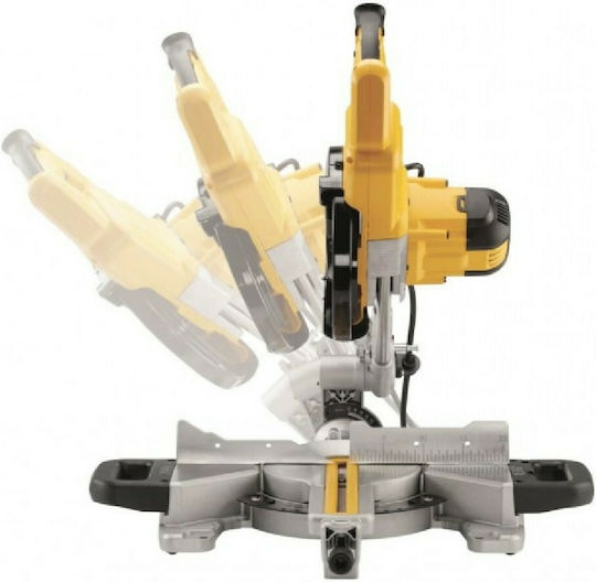 Dewalt Miter Saw Electric Sliding with Power 1400W, Laser Guide, Cutting Disc Diameter 216mm & Cutting Speed 4500rpm