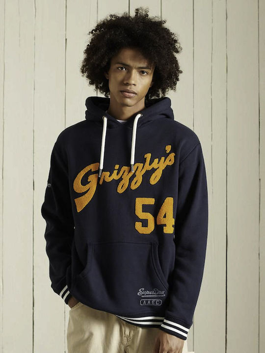 Collegiate Sweatshirt with Hood Eclipse Navy