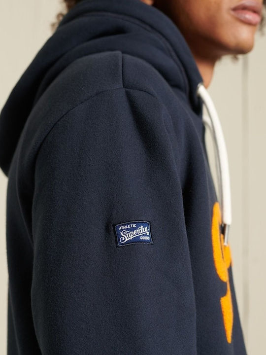 Collegiate Sweatshirt with Hood Eclipse Navy