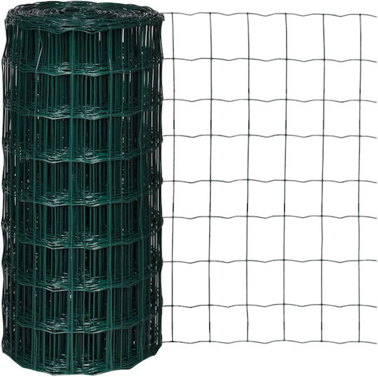 vidaXL Wire Fencing with PVC Coating Green 0.8x10m