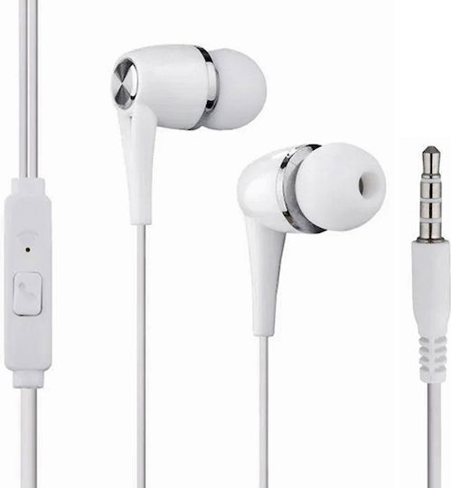 XO EP21 In-ear Handsfree με Βύσμα 3.5mm Λευκό