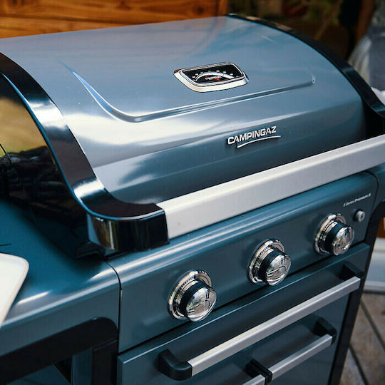 Campingaz 3 Series Premium S Grătar pe gaz Din fontă Grătar 61bucx46buccm cu 3 buc 10.2kW și Arzător Lateral