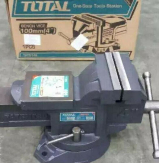 Total Rotating Countertop Vise Made of Cast Iron with Maximum Opening 100mm