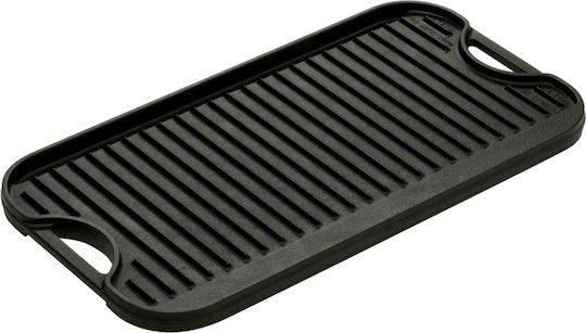 Lodge Non-Stick Double Sided Baking Plate with Cast Iron Flat & Grill Grilling Surface 51cm x 26cm x 2.05cm