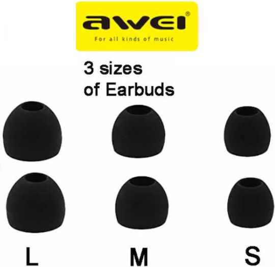 Awei PC-6 In-ear Handsfree Headphones with Connector 3.5mm Black