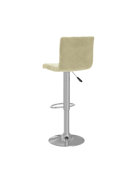 Stool Bar with Back & Adjustable Height Cream 2pcs 40x43x90-111cm