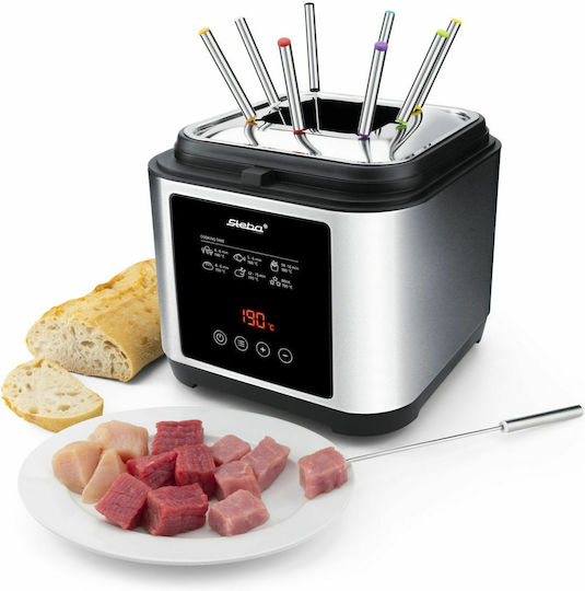 Steba Vas pentru Fondue Electric Metalic 8 Persoane Argintiu