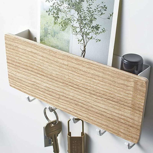 Yamazaki Метална Стенна Ключалка Бяла 5 Места 18x3x9.5см