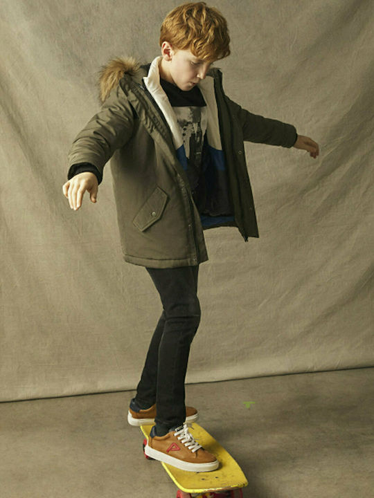 Kerr Kinder Parka Lang mit Kapuze Grau