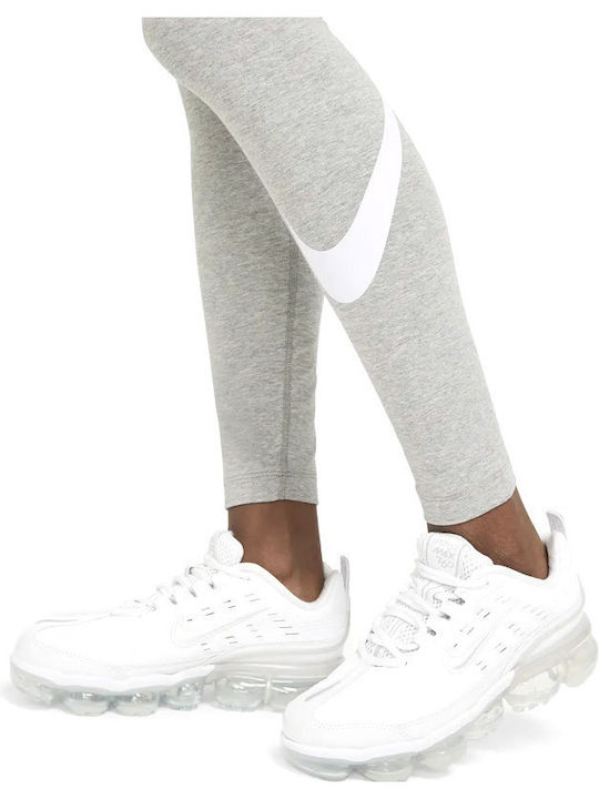 Essential Mid-Rise Swoosh Women's Long Training Legging Gray