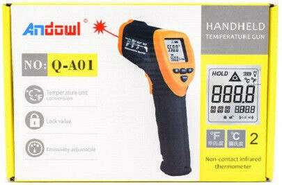 Andowl Infrared Thermometer -42°C to 550°C with Distance Ratio 12:1 Q-A01