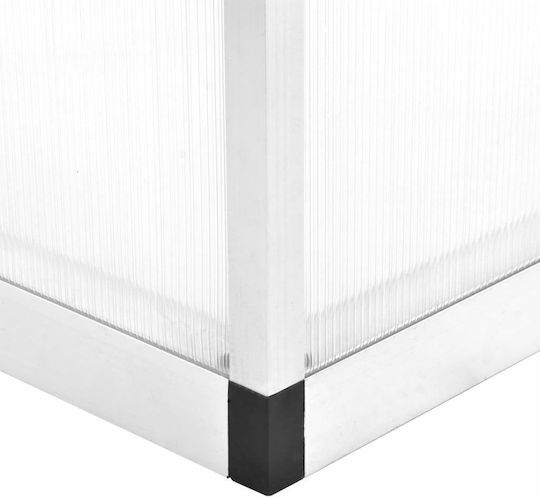 vidaXL 45217 Θερμοκήπιο Τύπου Σπίτι με Σκελετό Αλουμινίου 4.91x1.9x1.95m