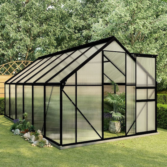vidaXL 48218 Gewächshaus Typ Haus mit Aluminiumrahmen 3.7x1.9x22m